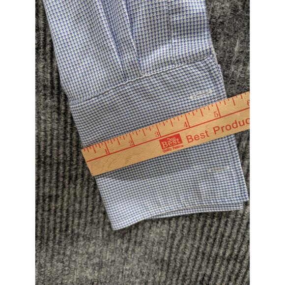 JoS A Bank Reserve Tailored Fit Check Button Down Shirt 100% Cotton Size 17/36 - Picture 9 of 9